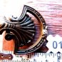 FEDERAL DRAWER PULL VINTAGE CABINET BAIL RING PULL FAN PATTERN SHELL