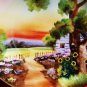 VINTAGE NORITAKE BOWL COMPOTE HANDLES SCENIC CONSOLE BOWL NIPPON