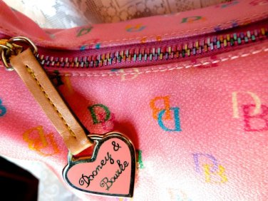 DOONEY & BOURKE PURSE PINK DB SIGNATURE SATCHEL HANDBAG