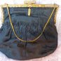 VICTORIAN PURSE SEED PEARL MOURNING PURSE JET BLACK EMBROIDERY