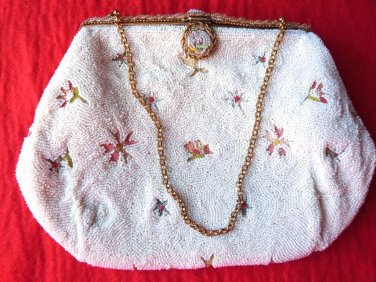 VICTORIAN MICRO BEAD PURSE GLASS BEADS