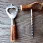 STAG ANTLER CORK SCREW VINTAGE STAGE BOTTLE OPENER 2PC SET TRAVEL BAR