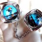 BUTTERFLY WING JEWELRY MORPHO BUTTERFLY WINGS SWEATER CLIPS PALM TREE