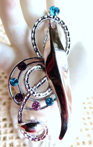 STERLING MUSIC TREBLE CLEF BOND BOYD STERLING BROOCH MUSIC NOTE JEWLRY