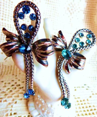 STERLING BOND BOYD BROOCH FANCY MOBILE BOWS 2XX
