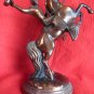 RODEO HORSE RIDER STATUE COPPER COWBOY CAST HORSE WESTERN DECOR