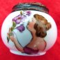 VINTAGE PERFUME JAR STERLING REPOUSSE SCENT SOLID PERFUME BOTTLE