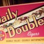 VINTAGE CIGAR BOX DAILY DOUBLE JOCKEY HORSE EQUESTRIAN ADVERTISING TOBACCIANA