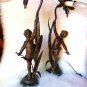 ART NOUVEAU LAMP CUPID FIGURAL BRONZE LAMP CHILDREN