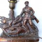 VINTAGE SPELTER LAMP THE HUNTER