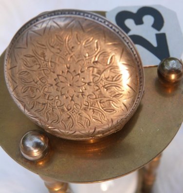 HENRY TOUCHON VINTAGE POCKET WATCH STERLING SILVER ENGRAVED CASE ORNATE SCRIBED