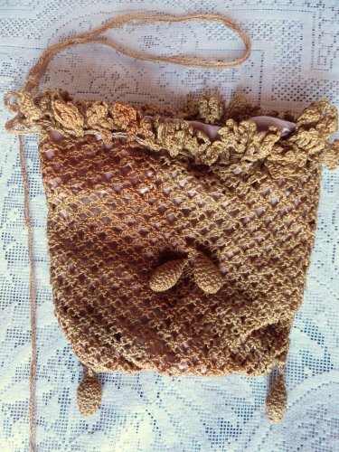 VINTAGE CROCHET SEWING POUCH SEWING CACHE