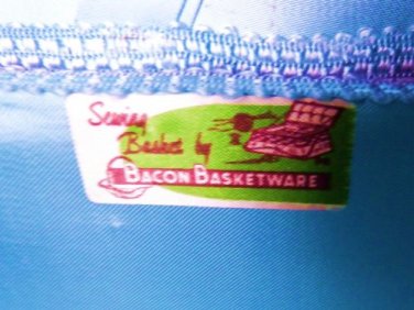 VINTAGE SEWING BASKET CZECH BASKET WARE SEWING CASKET