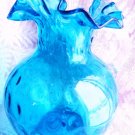 EAPG GLASS PITCHER VINTAGE GLASS WATER JUG OPTIC COIN