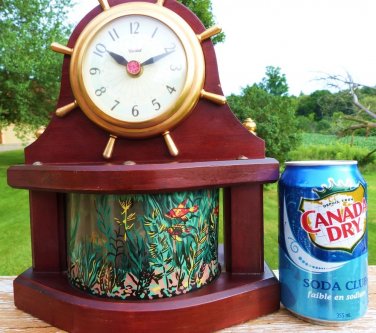 VINTAGE MOTION CLOCK NAUTICAL FISH MOTION LAMP