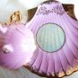 CASTLES PINK VINTAGE TEACUP SAUCER JAPAN SEASHELL FOOTED TEA CUP SAUCER