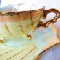 VINTAGE CASTLE JAPAN TEACUP  SAUCER SEASHELL FOOTED TEA CUP  SAUCER