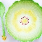 ROYAL WINTON SALAD BOWL 2PC SERVING SPOON BUTTERCUP SUNFLOWER
