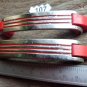 ART DECO CHROME DRAWER PULLS RED LINE DOOR PULL AMEROCK CABINET PULL 2PC