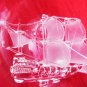 MURANO GLASS BOTTLE TALL SHIP NAUTICAL ART GLASS BOTTLE