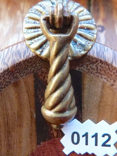 VICTORIAN TEAR DROP DOOR PULL ORNATE FANCY SWIRL BRASS DRAWER PULL