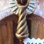 VICTORIAN TEAR DROP DOOR PULL ORNATE FANCY SWIRL BRASS DRAWER PULL