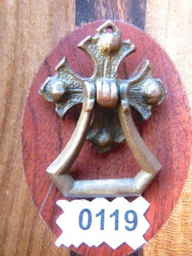 MALTESE CROSS GOTHIC DRAWER PULL VINTAGE CABINET BAIL RING PULL