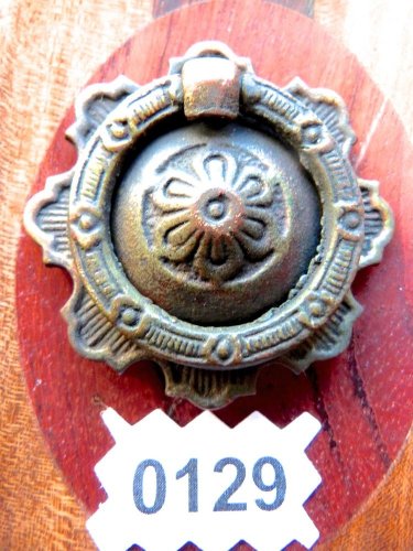 FRENCH  DRAWER PULL VINTAGE CABINET BAIL RING PULL ORNATE FLOWER