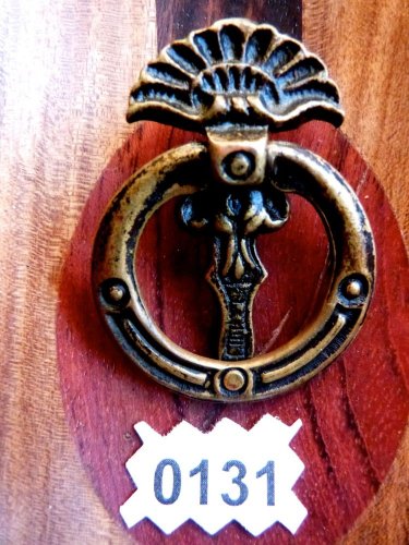 FEDERAL DRAWER PULL FAN SHELL VINTAGE CABINET BAIL RING PULL FAN PATTERN SHELL