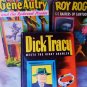 VINTAGE BOOKS DICK TRACEY GENE AUTRY ROY ROGERS 3PC