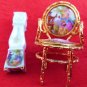 LIMOGE PARLOUR CHAIR LOVE STORY GRANDFATHER CLOCK 2PIECES