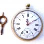 VINTAGE POCKET WATCH DOUBLE CASE KEY WIND RUBIS CYLINDRE FRENCH