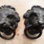 VINTAGE LION DRAWER PULL CAST IRON LION