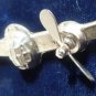 VINTAGE AIRPLANE PIN BROOCH PILOT PLANE CESSNA MOBILE PROPELLER PROPELLOR