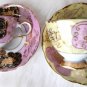 JAPAN CUP SAUCER TEA CUP SAUCER CASTLE PAGODA FANCY GOLD 2XX