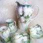 RS PRUSSIA CHOCOLATE SET RED STAR COCOA PRUSSIA DEMI TASSE TEA CUP SAUCER