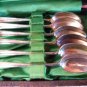 BERESFORD DEMITASSE SPOON 1800'S ORIGINAL BOX SILVER PLATE ESPRESSO SPOONS 6PC