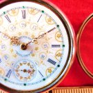 WALTHAM POCKET WATCH HENRY BOURNE STERLING DOUBLE ALBERT CHAIN POCKET WATCH FOB