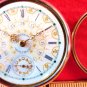 WALTHAM POCKET WATCH HENRY BOURNE STERLING DOUBLE ALBERT CHAIN POCKET WATCH FOB