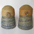 studio art pottery Lenore Vanderkooi salt and pepper shakers TRUE PAIR