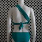 2Pcs New Style Sexy Women Green One Shoulder Shimmer Push Up Bikini Swimsuit Hot Green Pleat Bikini