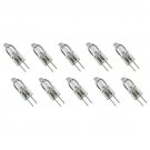 10 Pack AC DC 12V 10W Clear Lense Halogen Light Bulb Warm White G4 JC Spot Light Replacement