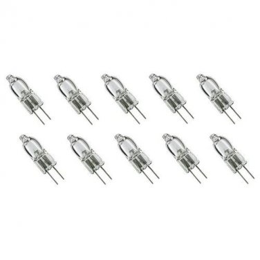 10 Pack AC DC 12V 10W Clear Lense Halogen Light Bulb Warm White G4 JC Spot Light Replacement