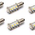 6 Pack AC DC 12V-24V 1.8W 15x 3528 Cluster LED Bulb Warm White E10 Mini Screw Lamp #1447 Replacement