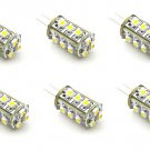 6 Pack AC DC 12V-24V 1.8W 15x 3528 Cluster LED Light Bulb Cool White G4 2Pin Fitting Lamp JC Halogen