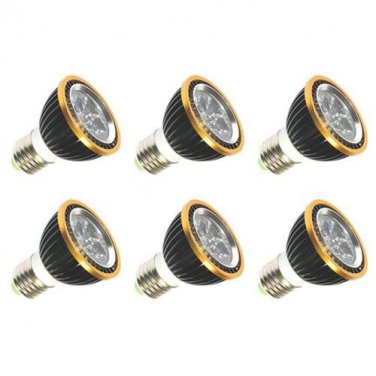 6 Pack 100V - 250V PAR20 5W Warm White LED Light Bulb E26 E27 Halogen Flood Lamp 120V Spot Lighting