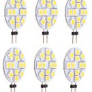 6 Pack AC DC 12V-24V 2.8W Warm White 12x 5050 Cluster LED Light Bulb Gx4 G4 BI Pin Lamp Side Pin