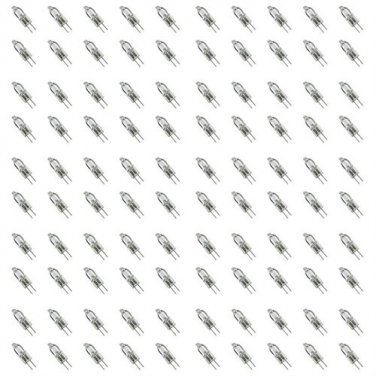 100 Pack AC DC 12V 10W Clear Lense Halogen Light Bulb Warm White G4 JC Spot Light Replacement