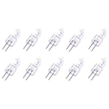 10 Pack AC DC 12V 20W Clear Lense Halogen Light Bulb Warm White G4 JC Spot Light Replacement