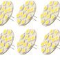 6 Pack AC DC 12V-24V 2.8W 12x 5050 Cluster Warm White LED Light Bulb Gx4 G4 BI Pin Lamp Back Pin